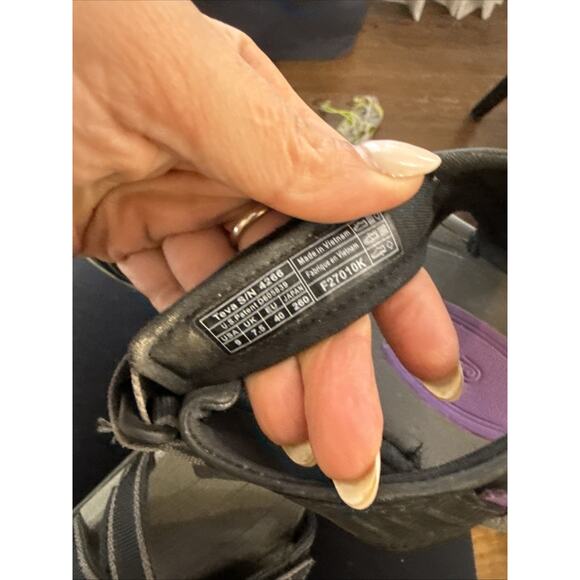 TEVA Tirra Sandals Size 9 Black Grey Purple Hiking Outdoor Walking - Picture 6 of 6